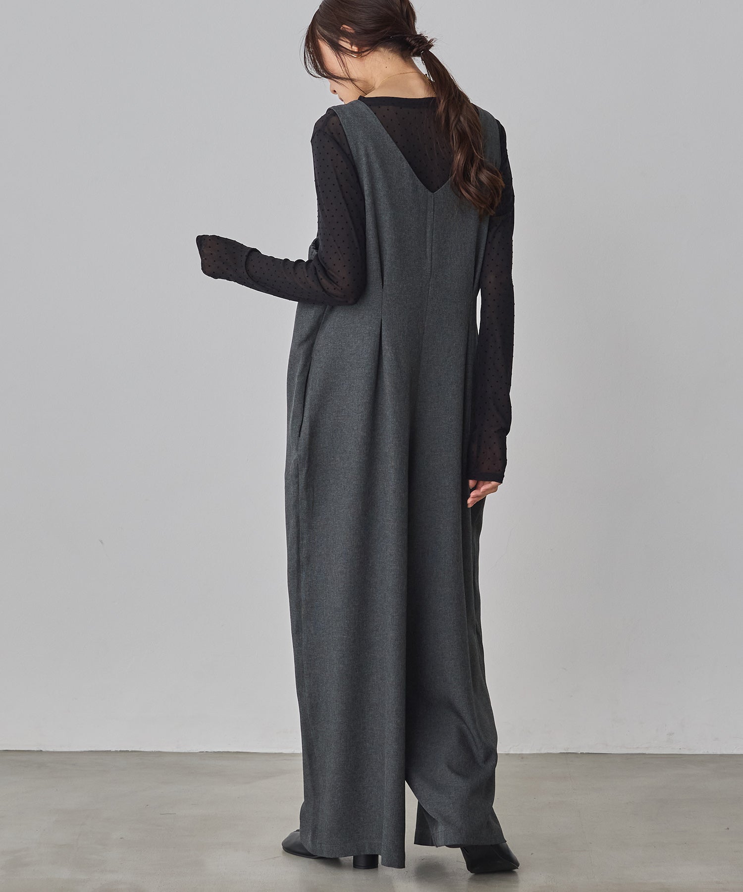 杢調 前後2WAY サロペット