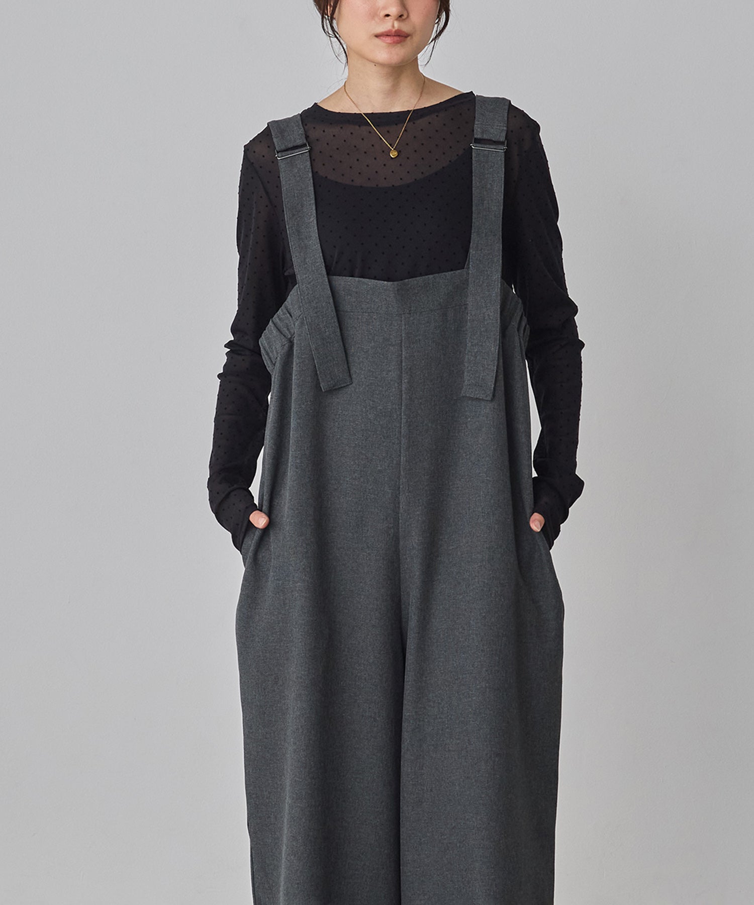 杢調 前後2WAY サロペット