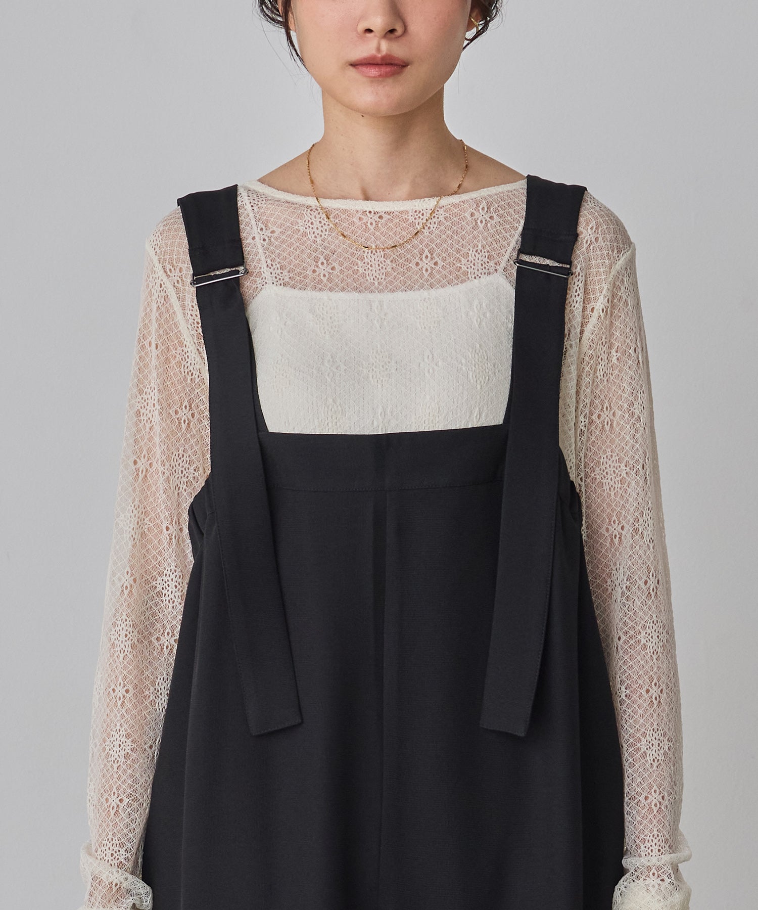 杢調 前後2WAY サロペット