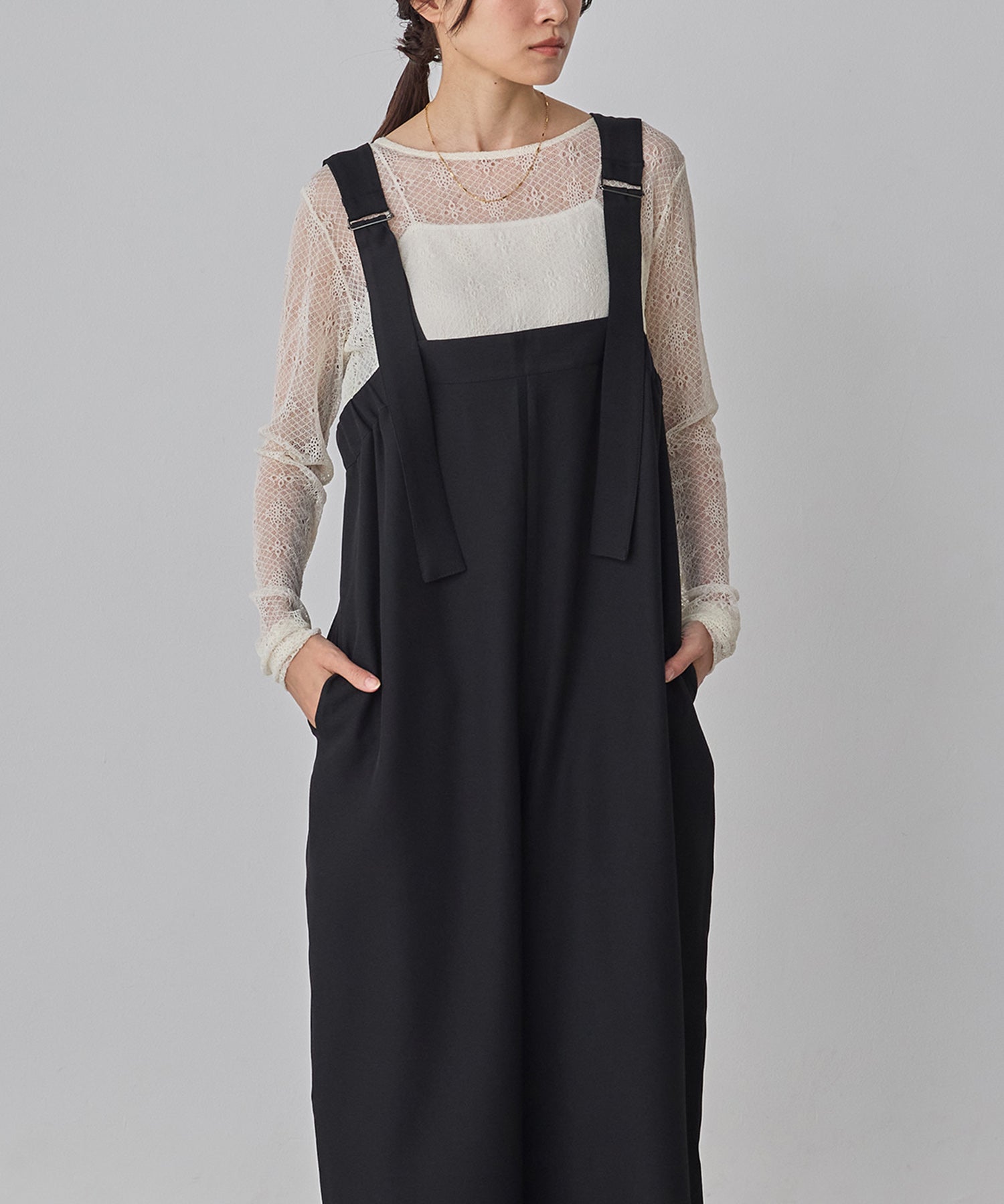 杢調 前後2WAY サロペット