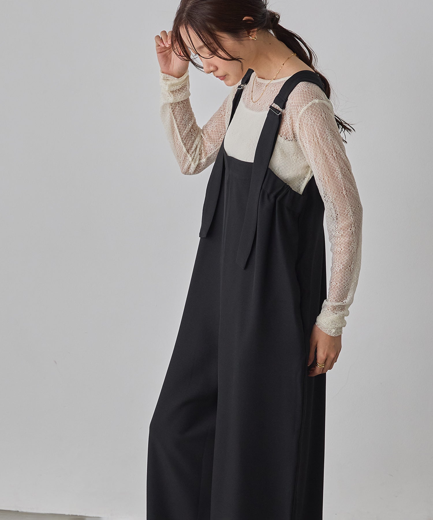 杢調 前後2WAY サロペット