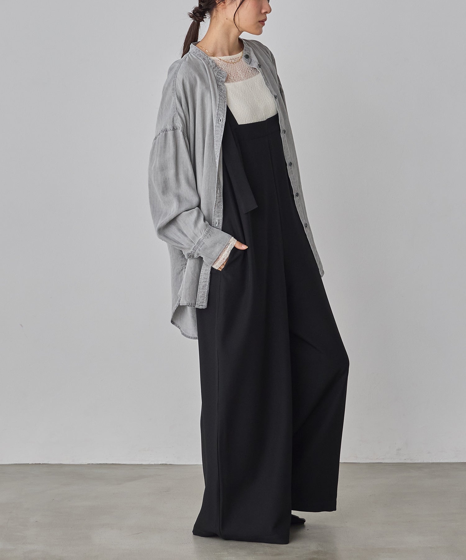 杢調 前後2WAY サロペット