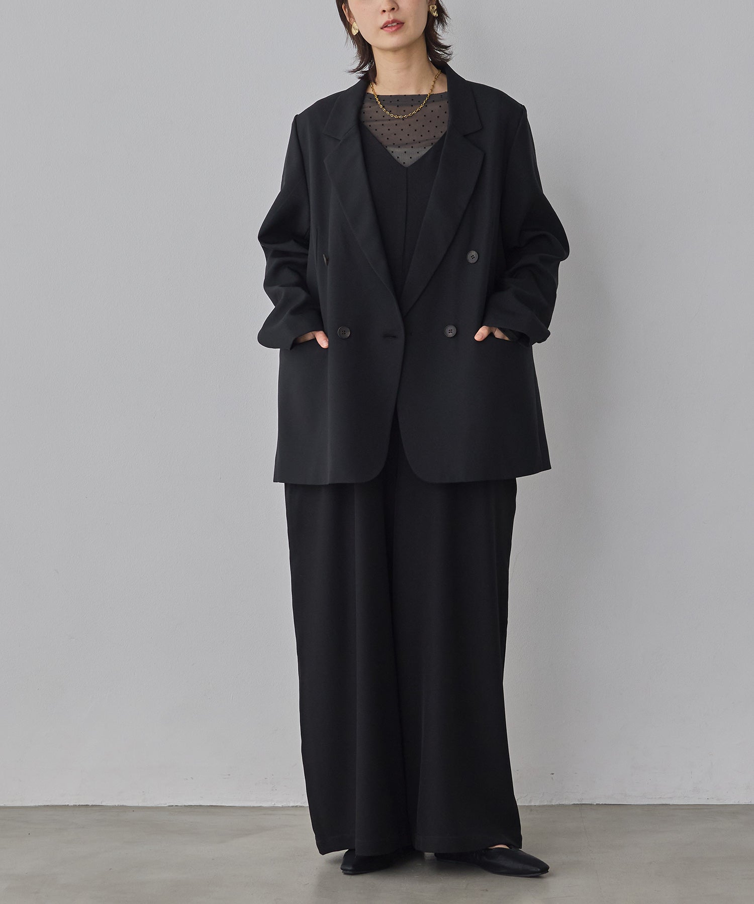 杢調 前後2WAY サロペット