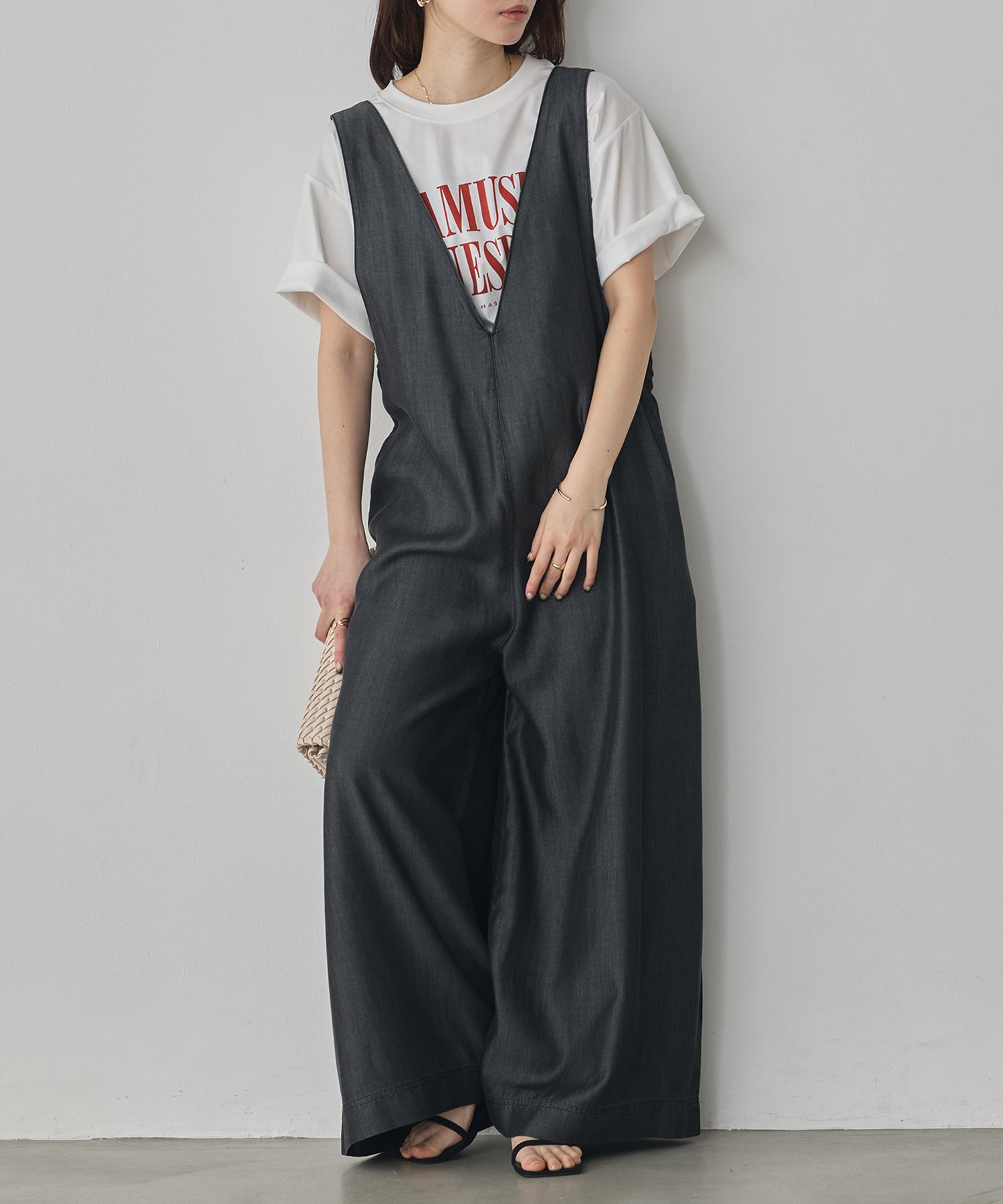 REVERSIBLE TENCEL DENIM OVERALLS