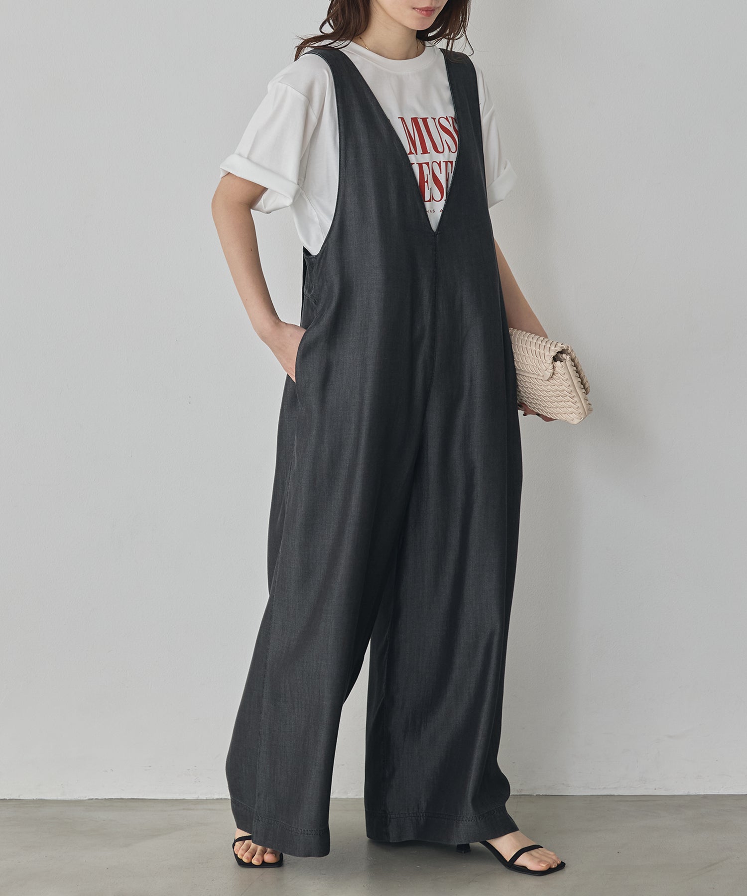 REVERSIBLE TENCEL DENIM OVERALLS