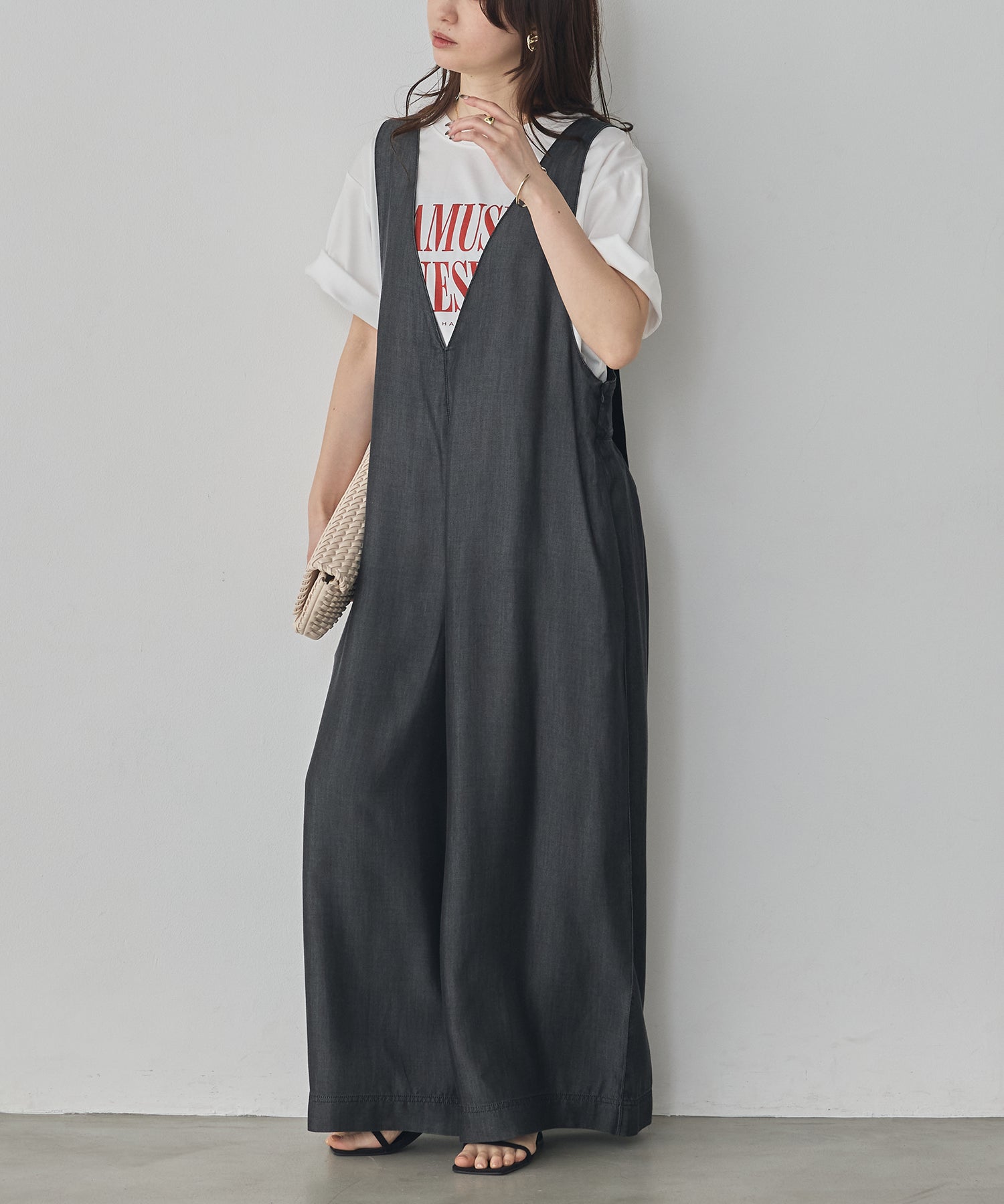 REVERSIBLE TENCEL DENIM OVERALLS