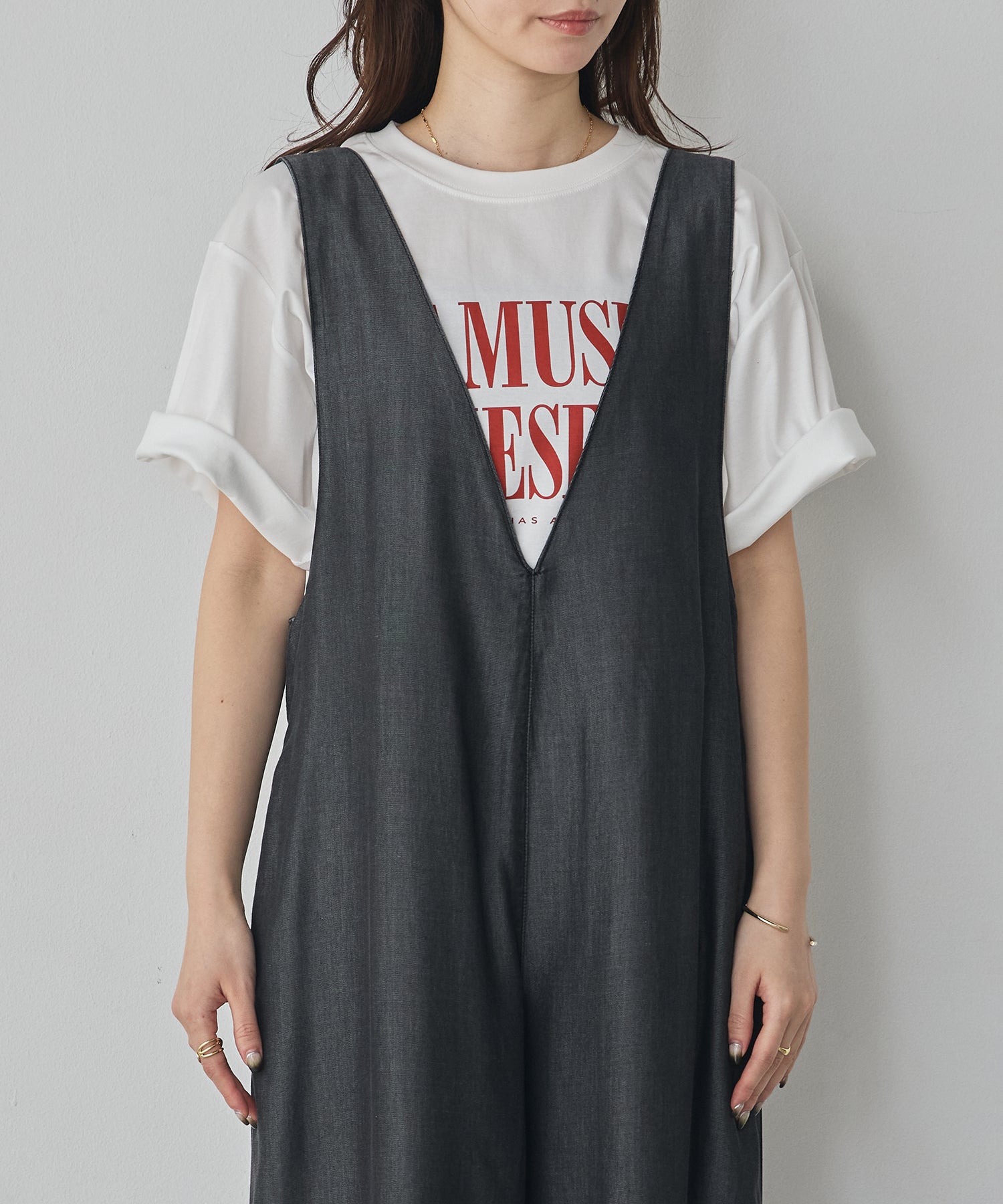REVERSIBLE TENCEL DENIM OVERALLS
