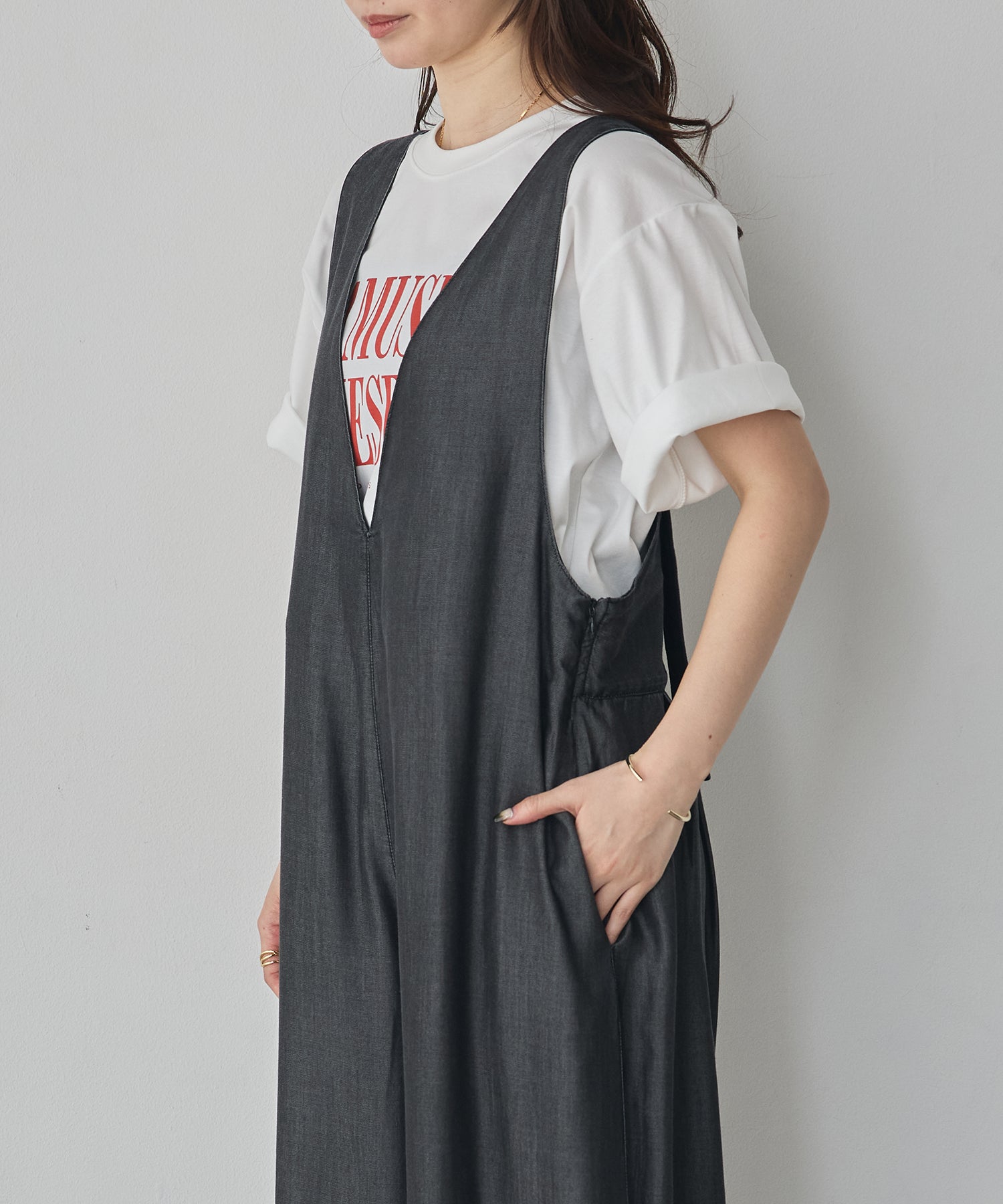 REVERSIBLE TENCEL DENIM OVERALLS