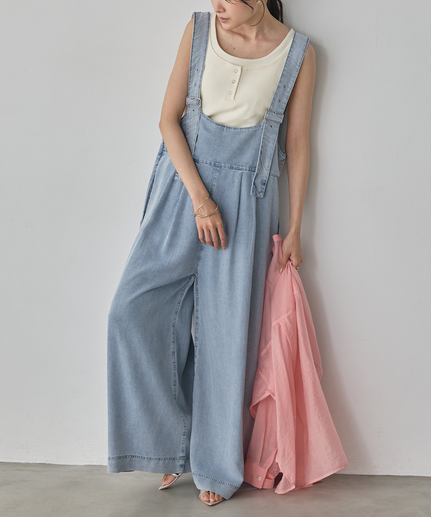 REVERSIBLE TENCEL DENIM OVERALLS