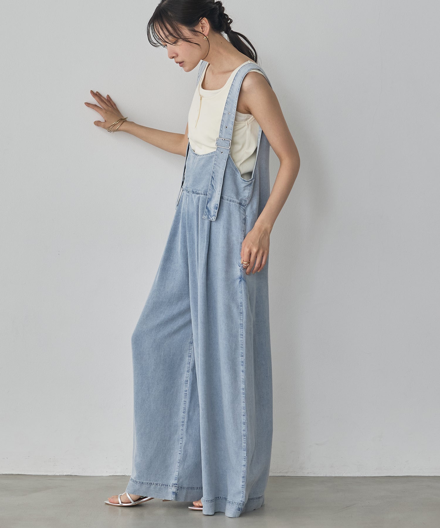 REVERSIBLE TENCEL DENIM OVERALLS