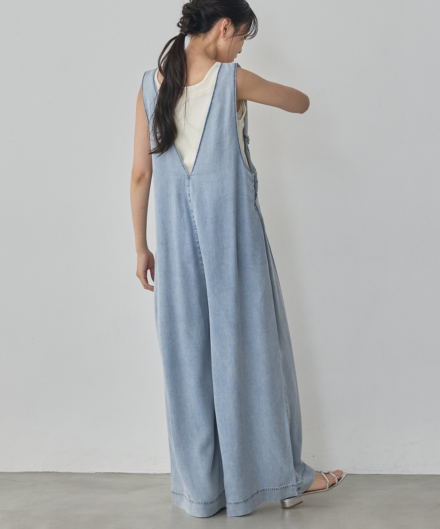 REVERSIBLE TENCEL DENIM OVERALLS