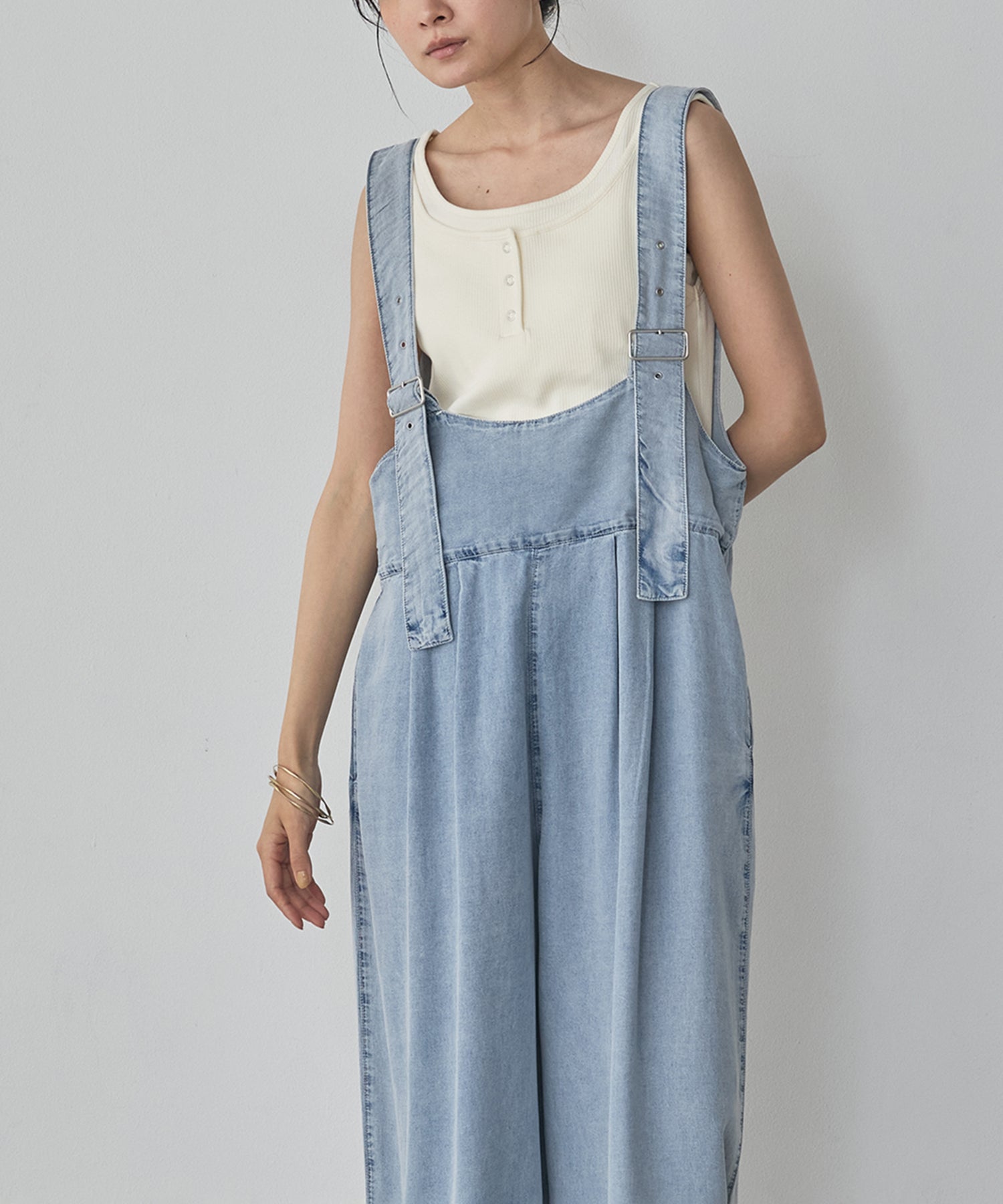 REVERSIBLE TENCEL DENIM OVERALLS