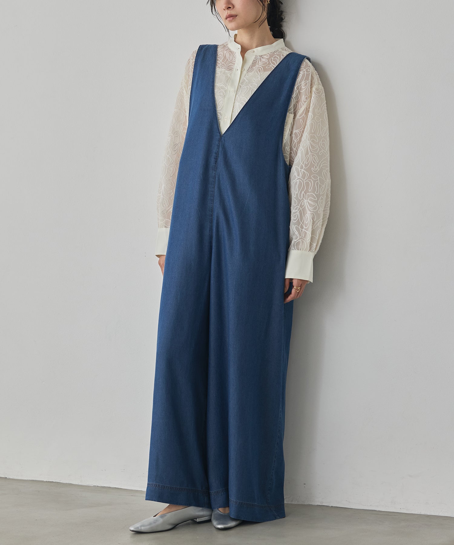 REVERSIBLE TENCEL DENIM OVERALLS