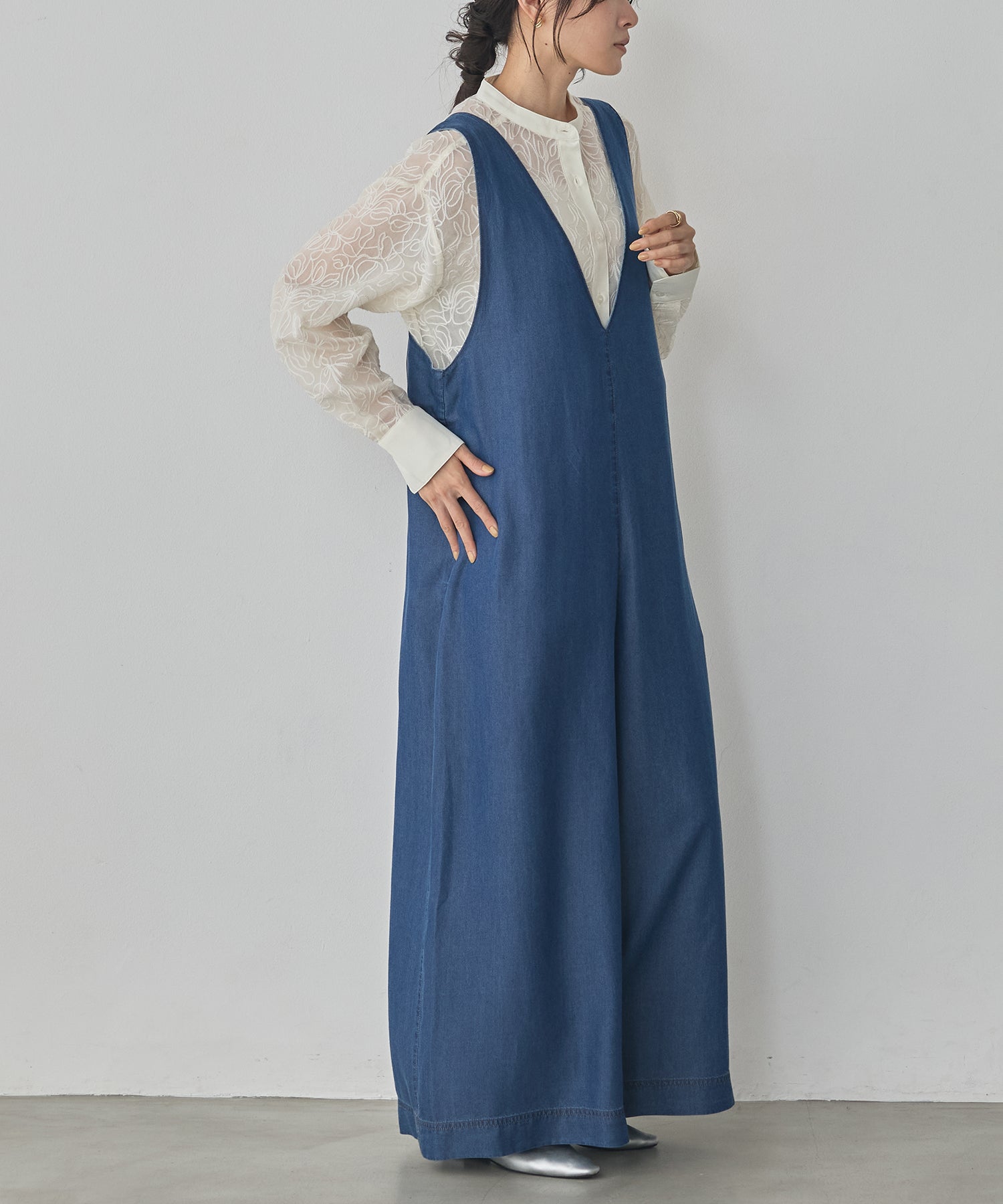 REVERSIBLE TENCEL DENIM OVERALLS