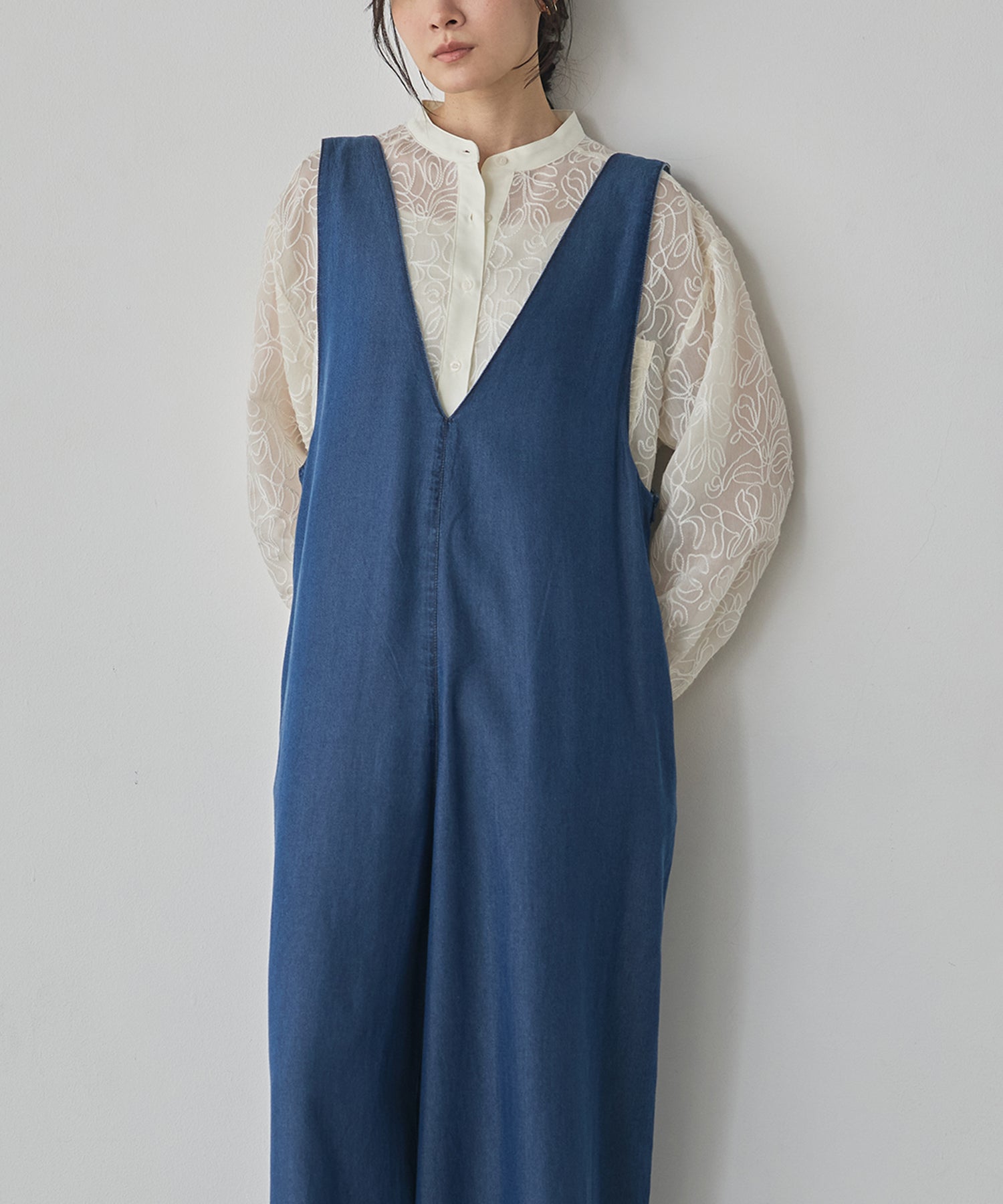 REVERSIBLE TENCEL DENIM OVERALLS