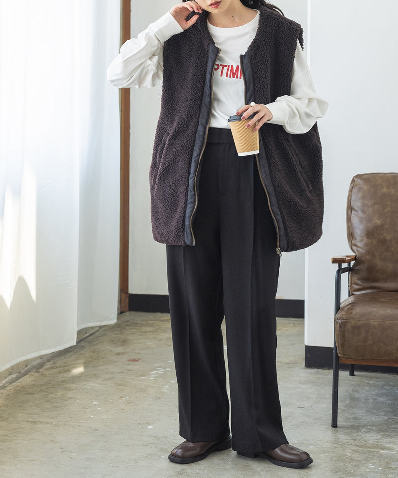 【WEB限定/別注】ボアベスト付オーバーサイズモッズコート