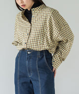 コットンヘリンボーンオーバーシャツ
