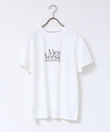 フロッキーロゴプリント 半袖Tシャツ