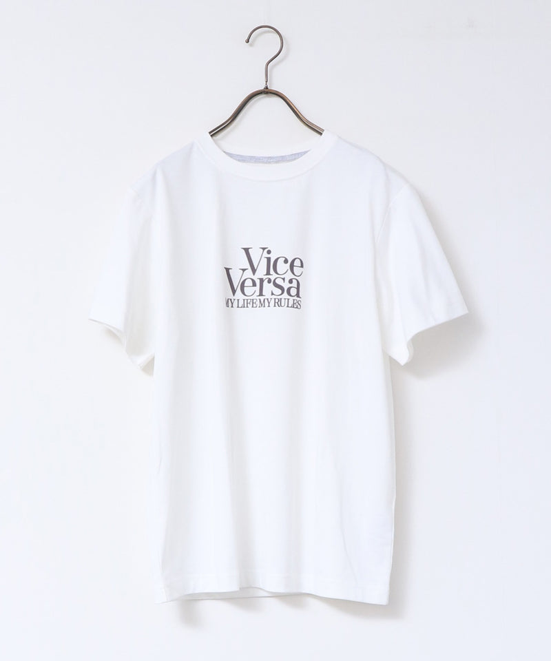 フロッキーロゴプリント 半袖Tシャツ