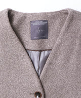 ウールライクミディアムコート l 真冬 防寒 コクーン型 シンプル 重ね着 オーバーサイズ あったかポケット