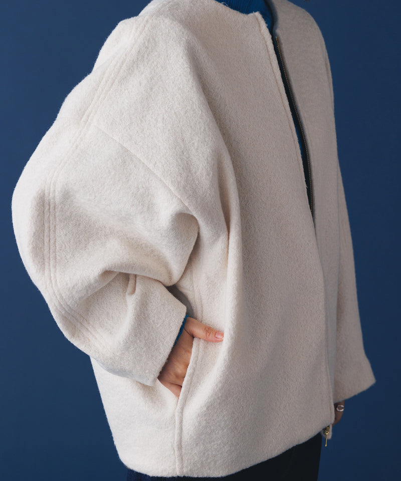 ウールライクコクーンコート l 真冬 防寒 コクーン型 シンプル 重ね着 オーバーサイズ あったかポケット