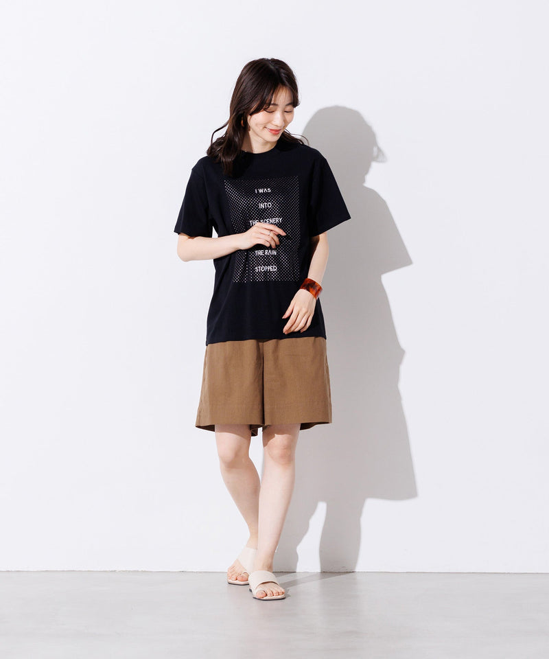 リネンブレンドショートパンツ