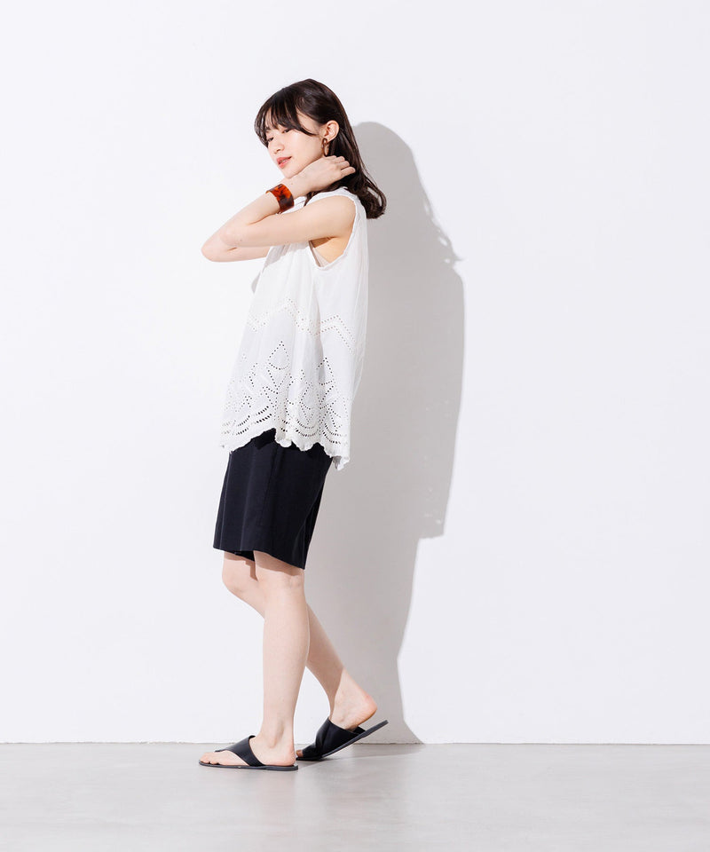リネンブレンドショートパンツ