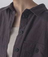 【WEB限定】着回し力と素材感が魅力のフレンチリネンブレンド 長袖ビッグシャツ