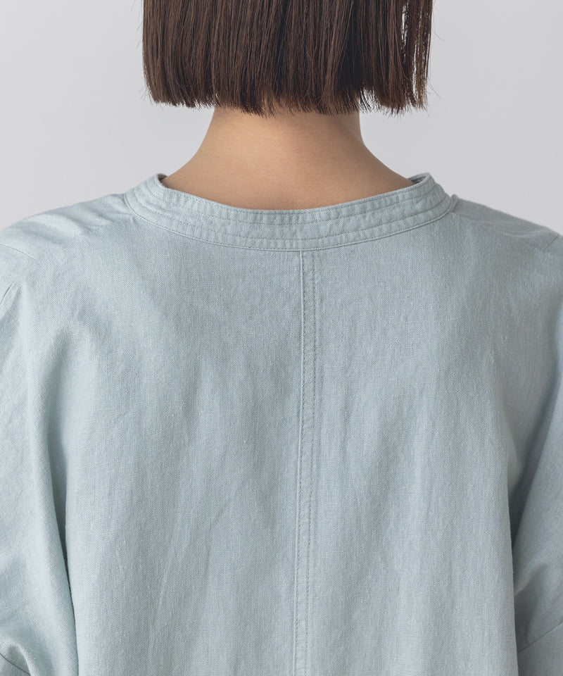 【WEB限定】ざっくり羽織りたいフレンチリネンブレンド オーバーシャツ