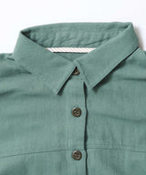 ギャザーポケットシャツ | オールシーズン コットン 長袖 レギュラーカラー サンドウォッシュ ユーズドライク