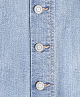 ストレッチデニム ボタン開き台形スカート | レディース スカート ロングスカート デニムスカート デニム 前ボタン