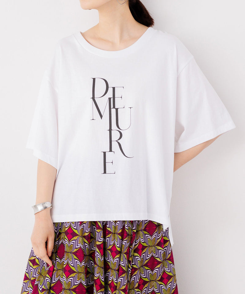 プリント入り5分袖Tシャツ