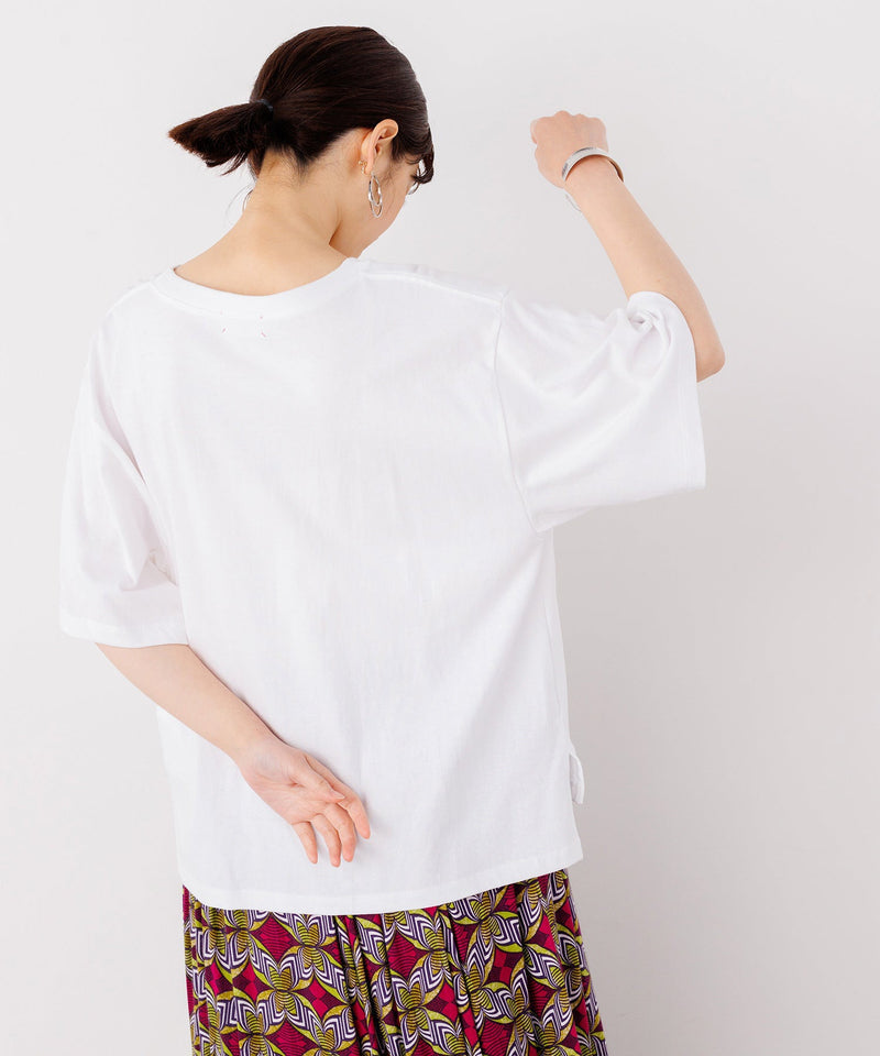 プリント入り5分袖Tシャツ