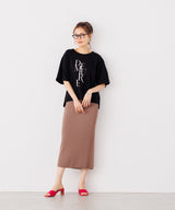 プリント入り5分袖Tシャツ