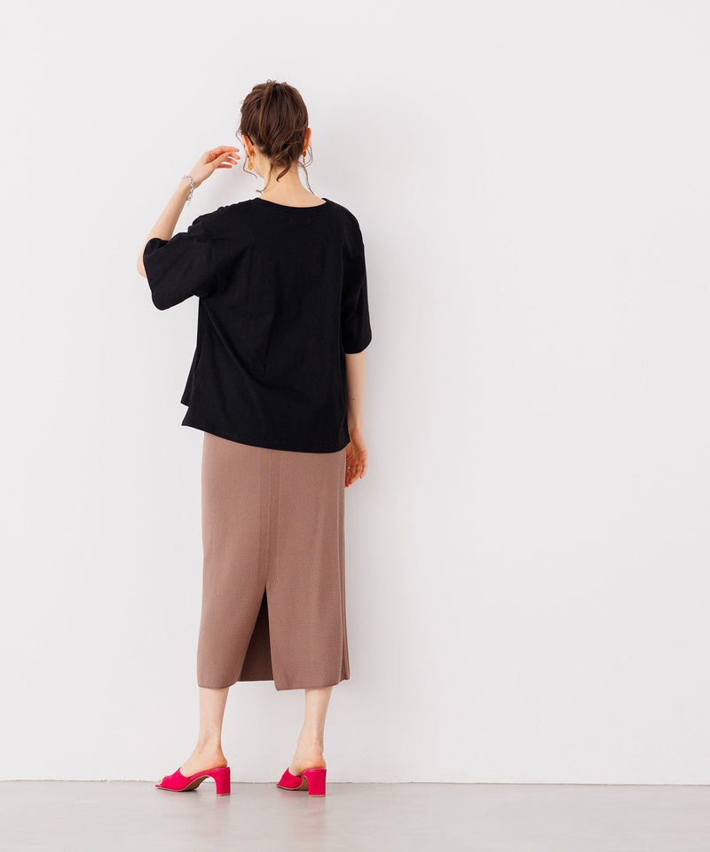 プリント入り5分袖Tシャツ