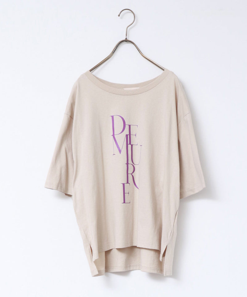 プリント入り5分袖Tシャツ