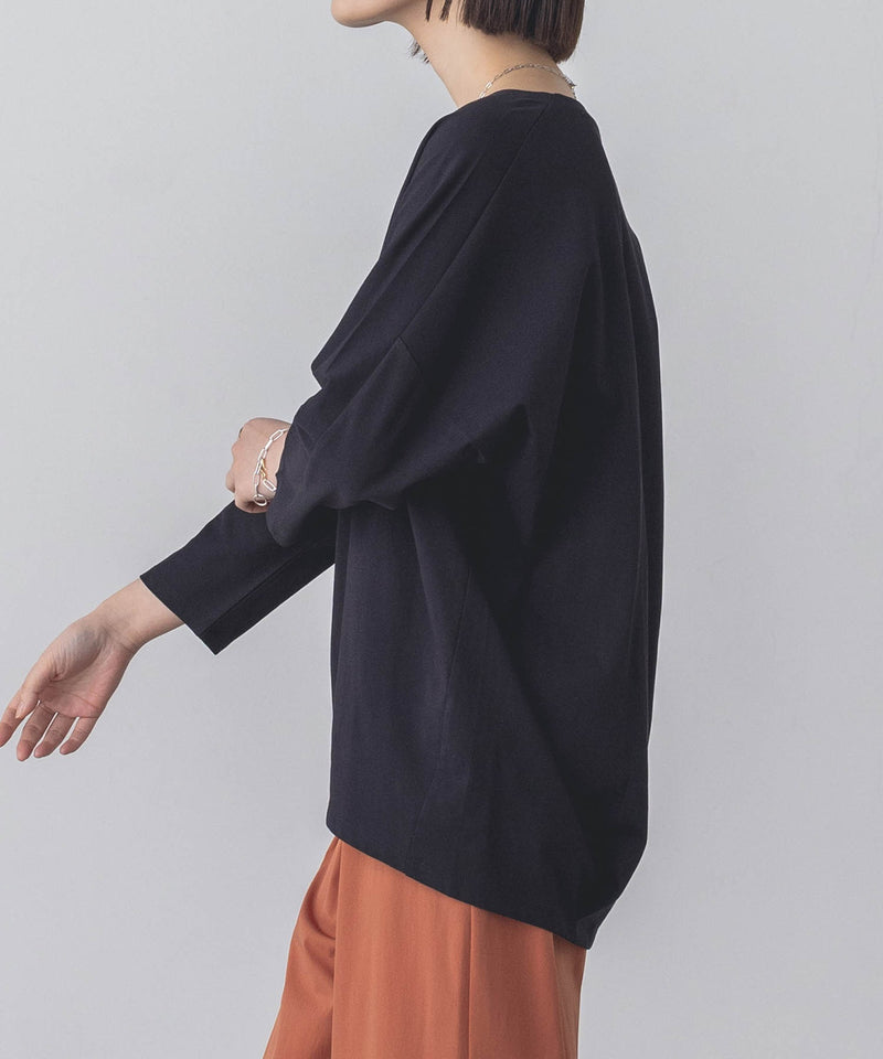 無地 ドルマンプルオーバー カットソー Tシャツ
