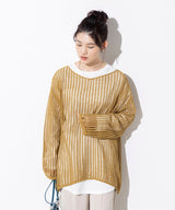 前後2WAY メッシュニット プルオーバー