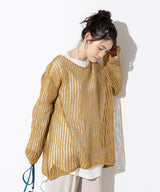 前後2WAY メッシュニット プルオーバー