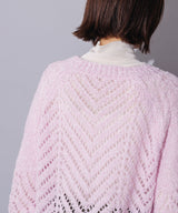 透かし編みプルオーバー l シースルー 秋冬春 フェミニン 華やか 3色展開 レイヤード 軽やか